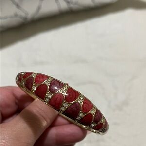 Bracelet Gold and burgundy